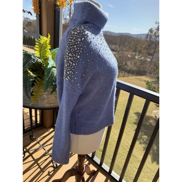 WHBM Women's “ Bling”Turtle Neck Sweater NWOT - Picture 3 of 8